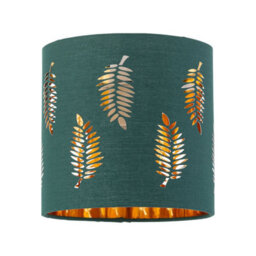First Choice Lighting Fern Dark Green Cut Out 15.5Cm Table Lamp Shade