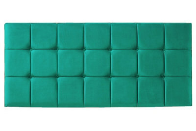 "Adore Designs 21 Cube Plush Velvet 6Ft Super King 24"" Headboard - Mallard"