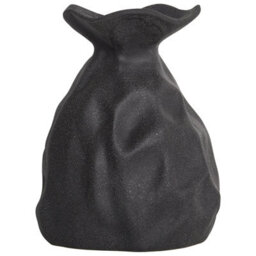 Beliani Flower Vase Coontail Stoneware 31 Cm Black