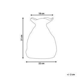 Beliani Flower Vase Coontail 31 Cm Stoneware Black - thumbnail 3