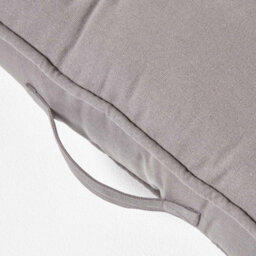 Homescapes Charcoal Grey Cotton 2 Seater Booster Cushion - thumbnail 4