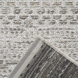 Beige Striped Outdoor Rug, Striped Stain-Resistant Rug For Patio, Garden, Deck, 5mm Modern Outdoor Rug-160Cm X 230Cm - thumbnail 5