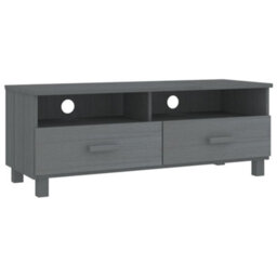 Berkfield Tv Cabinet Dark Grey 106X40X40 Cm Solid Wood Pine - thumbnail 2