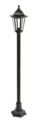 CGC Lighting Cgc Black Outdoor Tall Post Lantern Traditional Vintage Light Garden Terrace Patio Lamp Ip44 Weatherproof Polycarbonate E27 Screw - thumbnail 5