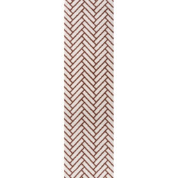 The Rugs Loft Terra And Ivory Herringbone Living Room Area Rug And Runners Soft Pile - thumbnail 9