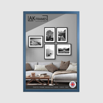 "AK Frames Sleek 20X16"" Navy Blue Thin Modern Picture Frame - Slim And Design For Posters, Prints And Photos - Elegant Wall Frame Decor" - image 1