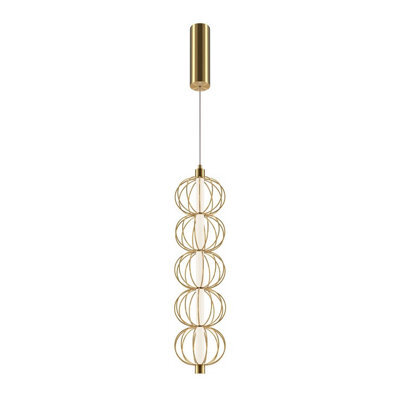 Luminosa Lighting Luminosa Golden Cage Modern Pendant Ceiling Light Gold 3000K 1050Lm - image 1