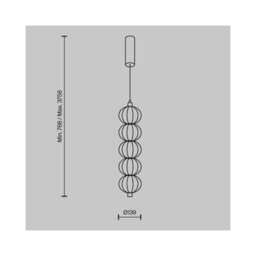 Luminosa Lighting Luminosa Golden Cage Modern Pendant Ceiling Light Gold 3000K 1050Lm - thumbnail 2