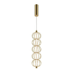 Luminosa Lighting Luminosa Golden Cage Modern Pendant Ceiling Light Gold 3000K 1050Lm - thumbnail 1