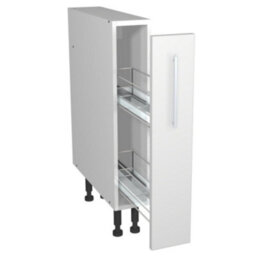 Gower Rapide+ Paris White Pull Out Cabinet - 150mm - Soft Close Drawer - Adjustable Shelves & 16mm Mfc Kitchen Unit Cabinet - thumbnail 2