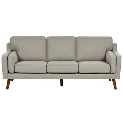 Beliani Sofa 3 Seater Lokka Fabric Beige - image 1