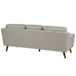 Beliani Sofa 3 Seater Lokka Fabric Beige - thumbnail 5