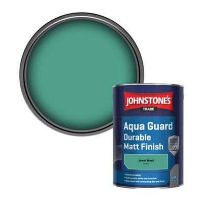 Johnstone's Trade Wood & Metal Aqua Guard Durable Matt Paint Jewel Weed (Ppg1230-5) 1L - image 1