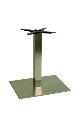 Daniella Steel Rectangle Table Base Single Pedestal Dining - image 1