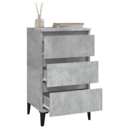 Berkfield Bedside Cabinet Concrete Grey 40X35X70 Cm Engineered Wood - thumbnail 5