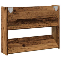 Berkfield Wall Shoe Cabinet Old Wood 80X18X60 Cm Engineered Wood - thumbnail 6