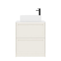 Royal Bathrooms Royal Bathroom Elmore 700mm Classic White Freestanding Bathroom Vanity Unit 2 Drawer Plain White Worktop With Peak Basin - thumbnail 7