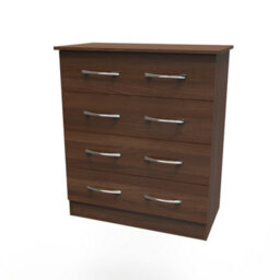 Hampshire 4 Drawer Chest Of Drawers In Noche Walnut (Ready Assembled) - thumbnail 3