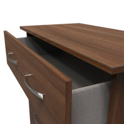 Hampshire 4 Drawer Chest Of Drawers In Noche Walnut (Ready Assembled) - thumbnail 5