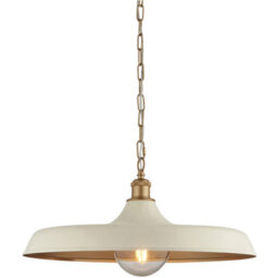 Loops Hanging Ceiling Pendant Light - Matt Warm White & Satin Gold Paint - 10W Led E27