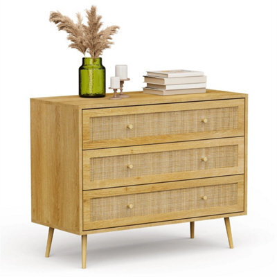 3 Drawers Rattan Chest Of Drawers - image 1