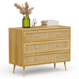 3 Drawers Rattan Chest Of Drawers