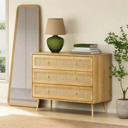 3 Drawers Rattan Chest Of Drawers - thumbnail 5