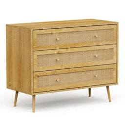 3 Drawers Rattan Chest Of Drawers - thumbnail 4