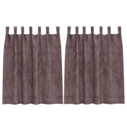 Berkfield Classic Curtain With Curtains 2 Pcs Brown 140 X 140 Cm Velvet