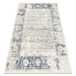 RugsX Distin 0843A White / Navy Blue / Blue Modern Carpet - Ornament, Frame,  140X190 Cm