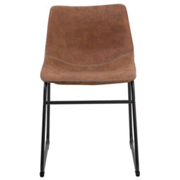 Beliani Set Of 2 Dining Chairs Batavia Fabric Golden Brown - thumbnail 5