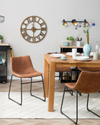 Beliani Set Of 2 Dining Chairs Batavia Fabric Golden Brown - thumbnail 2