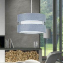 First Choice Lighting Set Of  2 Benni - Grey 26Cm Pendant Shades - thumbnail 5