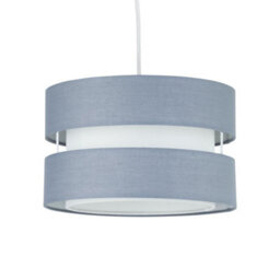 First Choice Lighting Set Of  2 Benni - Grey 26Cm Pendant Shades - thumbnail 2