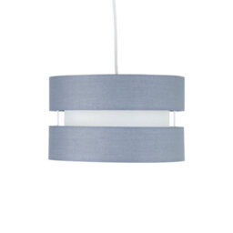 First Choice Lighting Set Of  2 Benni - Grey 26Cm Pendant Shades - thumbnail 3