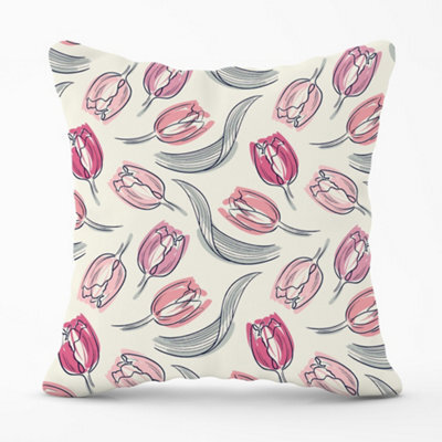 Warren Reed Designer Tulip Flower Cushions 45Cm X 45Cm - image 1