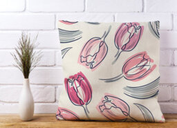 Warren Reed Designer Tulip Flower Cushions 45Cm X 45Cm - thumbnail 2