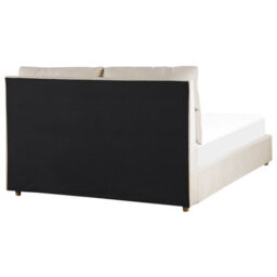 Beliani Ottoman Bed Velvet Batilly 140 X 200 Cm (Eu Double) Light Beige - thumbnail 8