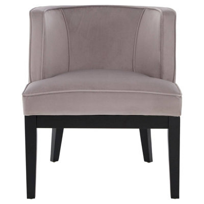Orsina Light Grey Velvet Chair, Supportive Backrest Lounge Chair, Velvet Accent Chair - image 1