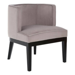 Orsina Light Grey Velvet Chair, Supportive Backrest Lounge Chair, Velvet Accent Chair - thumbnail 2