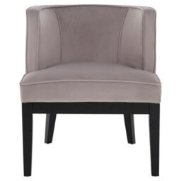 Orsina Light Grey Velvet Chair, Supportive Backrest Lounge Chair, Velvet Accent Chair - thumbnail 8