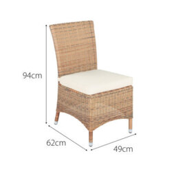 Cozy Bay Barcelona Rattan 6 Seat Dining Set With Rectangle Table In 4 Seasons - thumbnail 3