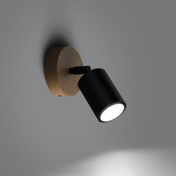Sollux Lighting Verdo Steel/wood Black 1 Lights Modern Wall Light - thumbnail 2