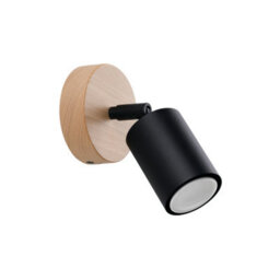 Sollux Lighting Verdo Steel/wood Black 1 Lights Modern Wall Light - thumbnail 3