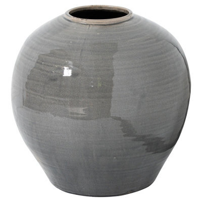 Hill Interiors Uk Homeliving Garda Grey Glazed Regola Vase - image 1