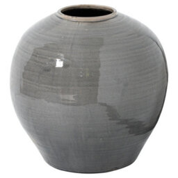 Hill Interiors Uk Homeliving Garda Grey Glazed Regola Vase - thumbnail 1