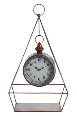 Orsina Hayden Antique Silver Finish Table Clock - image 1