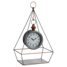 Orsina Hayden Antique Silver Finish Table Clock - thumbnail 2