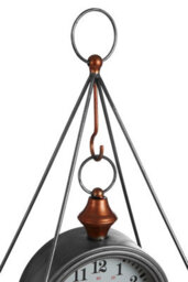 Orsina Hayden Antique Silver Finish Table Clock - thumbnail 3