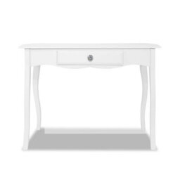 Statement Furniture Romance Dressing Table With Crystal Handles- True White - thumbnail 1